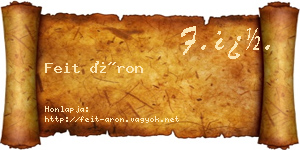 Feit Áron névjegykártya