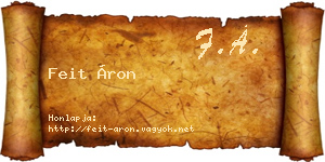 Feit Áron névjegykártya